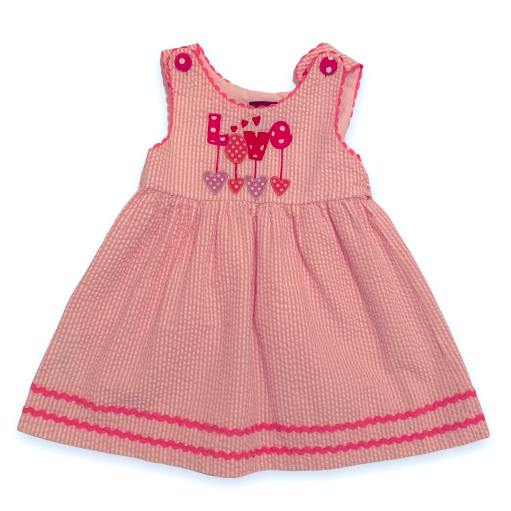 Lil Cactus Baby Girls Valentine’s Day Love Dress Size 12-24 Months EUC